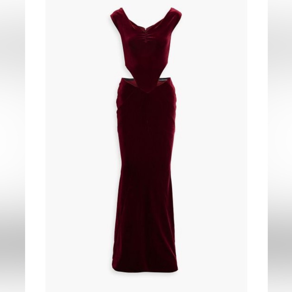 Retrofete Giada Off the Shoulder Velvet Dresd